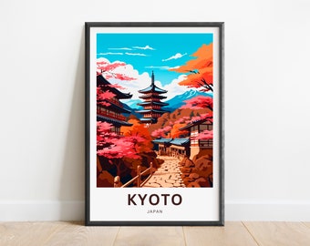 Kyoto Travel Print - Kyoto poster, Japan Wall Art, Framed present, Gift Japan Present