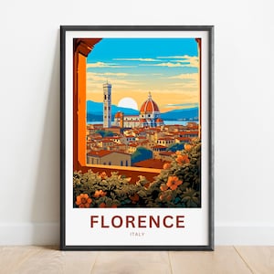 Florence Travel Print - Florence poster, Italy Wall Art, Framed present, Gift Italy Present