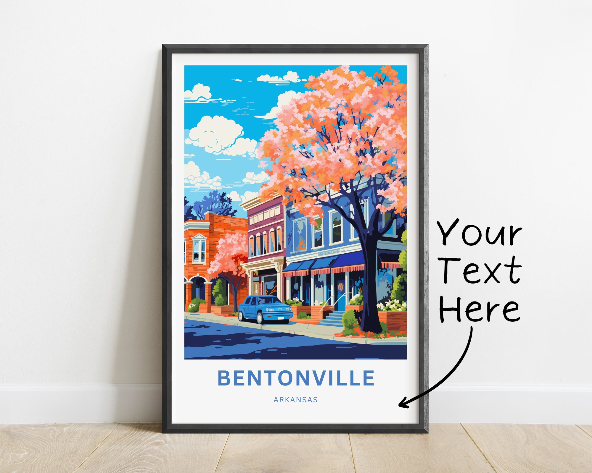 Personalized Bentonville Travel Print - Bentonville Poster