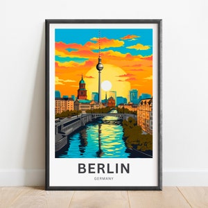 Berlin Travel Print - Berlin  poster, Germany Wall Art, Framed present, Gift Germany Present