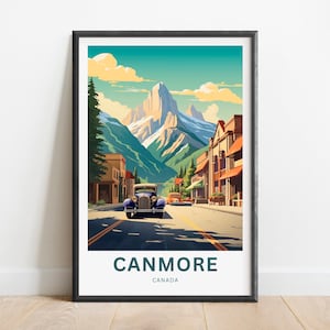 Canmore Travel Print - Canmore poster, Canada Wall Art, Framed present, Gift Canada Present