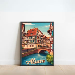 Alsace Vintage Travel Poster - Alsace Print, France Wall Art, Framed, Gift France Present