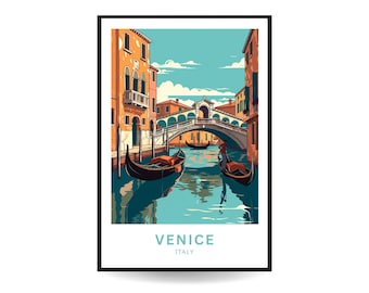 Venice Gondola Print: Italy Travel Poster