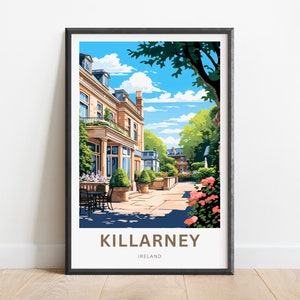 Killarney Travel Print - Killarney National Park poster, England Wall Art, Framed present, Gift Ireland Present