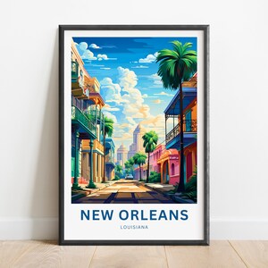 New Orleans Travel Print - New Orleans poster, Louisiana Wall Art, Framed present, Gift Louisiana Present