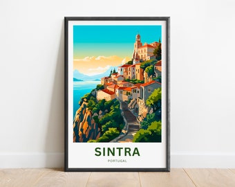 Sintra Travel Print - Sintra poster, Portugal Wall Art, Framed present, Gift Portugal Present