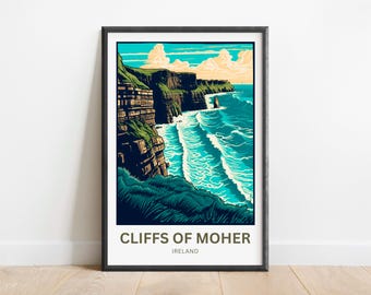 Prints Cliffs of Moher: reisposter Ierland