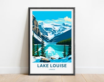 Lake Louise Wand Kunst Druck: Türkisfarbenes Wasser, Bergblick