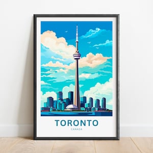 Toronto Travel Print - Toronto poster, Canada Wall Art, Framed present, Gift Canada Present