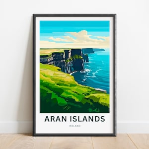 Aran Islands Travel Print - Aran Islands poster, Ireland Wall Art, Framed present, Gift Ireland Present