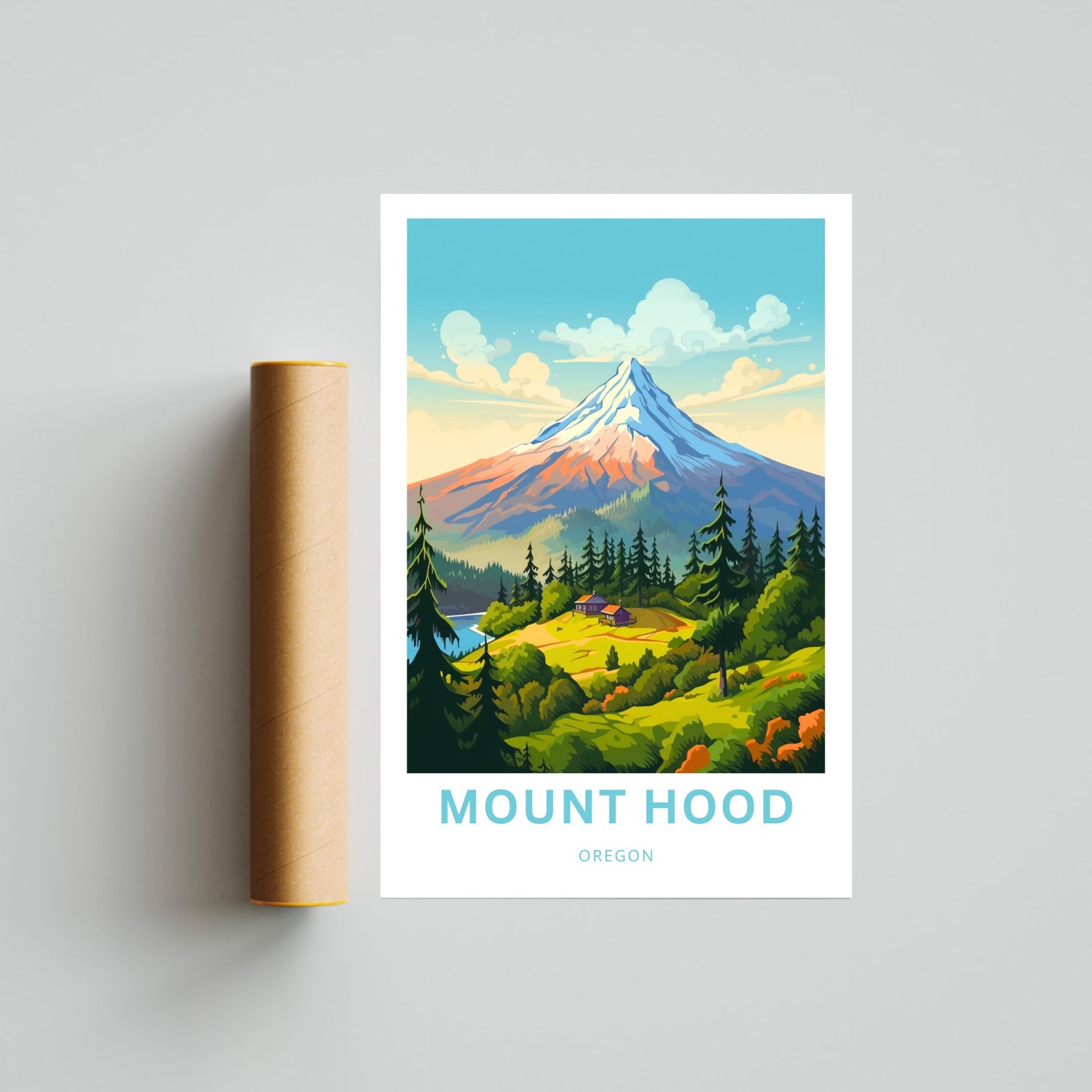 Personalized Mount Hood Travel Print Mount Hood Poster - Etsy