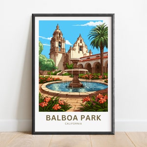 Balboa Park Travel Print - Balboa Park poster, California Wall Art, Framed present, Gift California Present