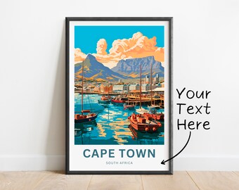 Cape Town Wall Art Print - Minimalist Lake Landscape