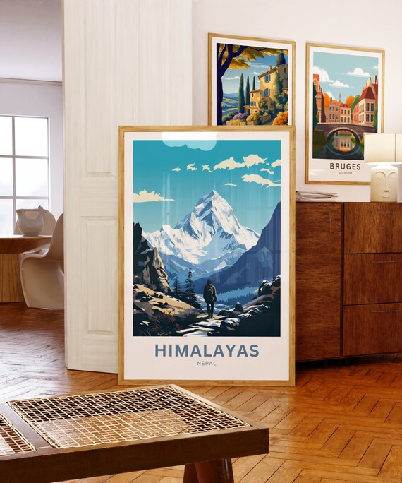 Personalized Himalayas Travel Print - Himalayas Poster, Nepal Wall