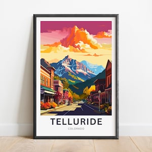Telluride Travel Print - Telluride poster, Colorado Wall Art, Framed present, Gift Colorado Present