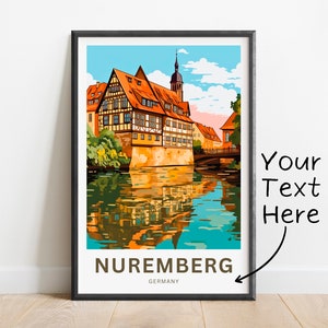 Personalized Nuremberg Travel Print - Nuremberg poster, Germany Wall Art, Framed present, Gift Germany Present