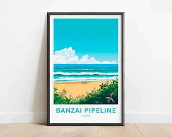 Banzai Pipeline Hawaii Print: North Shore Surf Art