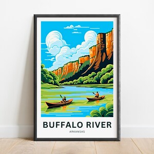 Buffalo River Travel Print - Buffalo River poster, Arkansas Wall Art, Framed present, Gift Arkansas Present