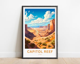 Capitol Reef National Park Print: Utah Desert Landscape Art