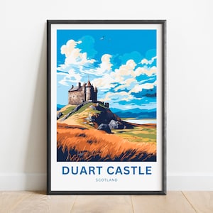 Duart Castle Travel Print - Duart Castle poster, Scotland Wall Art, Framed present, Gift Scotland Present