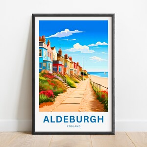 Aldeburgh Travel Print - Aldeburgh poster, England Wall Art, Framed present, Gift England Present