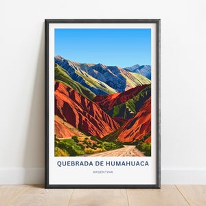 Quebrada de Humahuaca Travel Print - Quebrada de Humahuaca poster, Argentina Wall Art, Framed present, Gift Argentina Present