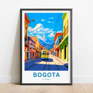 Bogota Travel Print - Bogota poster, Colombia Wall Art, Framed present, Gift Colombia Present