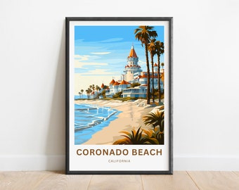 Coronado Travel Print - Coronado Valley poster, California Wall Art, Framed present, Gift California Present