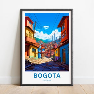 Bogota Travel Print - Bogota poster, Colombia Wall Art, Framed present, Gift Colombia Present