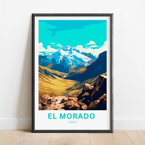El Morado Travel Print - El Morado poster, Chile Wall Art, Framed present, Gift Chile Present