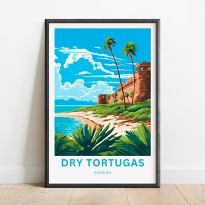 Dry Tortugas Travel Print - Dry Tortugas poster, Florida Wall Art, Framed present, Gift Florida Present