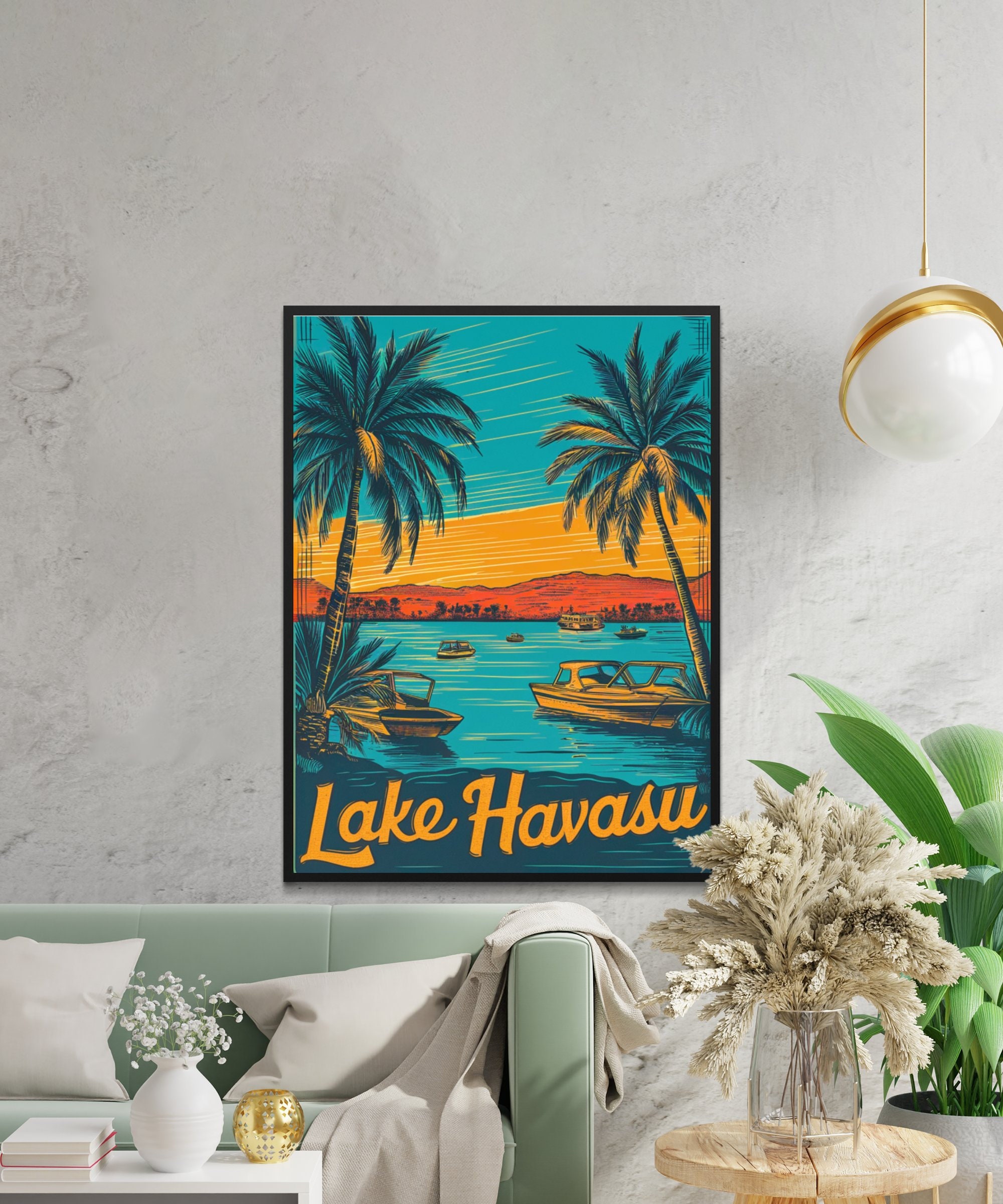 Lake Havasu Vintage Travel Poster - Lake Havasu Print, Arizona Wall Art,  Framed, Gift Arizona Present - Etsy