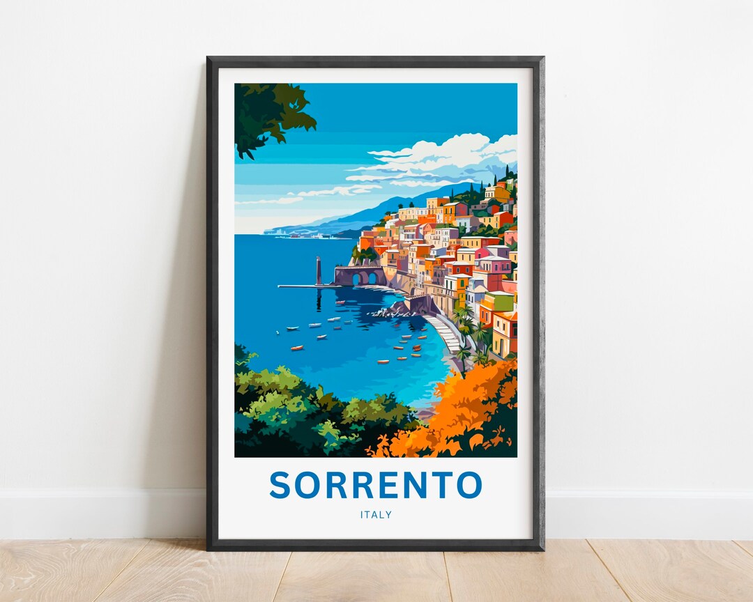 Sorrento Travel Print Sorrento Poster, Italy Wall Art, Framed Present, Gift Italy Present - Etsy