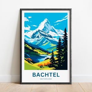 Bachtel Travel Print - Bachtel poster, Switzerland Wall Art, Framed present, Gift Switzerland Present