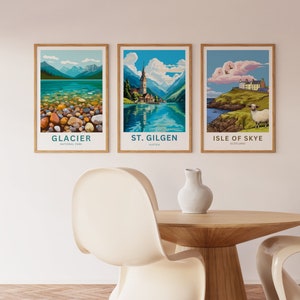 St. Gilgen Travel Print St. Gilgen poster, Austria Wall Art, Framed present, Gift Austria Present image 3