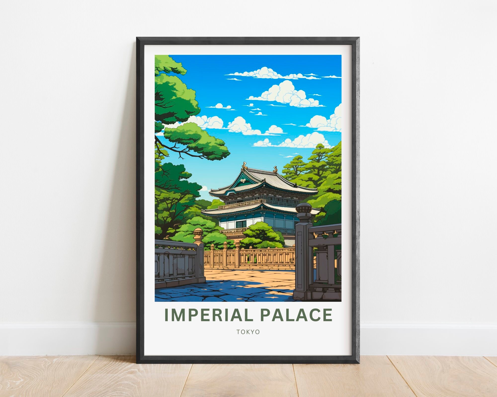 Imperial Palace Travel Print - Imperial Palace poster, Japan Wall Art, Framed present, Gift Japan Present Decor, Custom Text