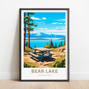 Bear Lake Travel Print - Bear Lake poster, Colorado Wall Art, Framed present, Gift Colorado Present