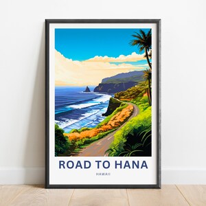 Road to Hana Travel Print - Road to Hana poster, Maui, Hawaii Wall Art, Framed present, Gift Maui, Hawaii Present