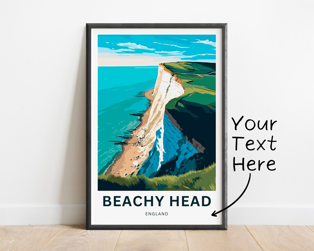 Personalized Beachy Head Travel Print Beachy Head Poster, Eastbourne