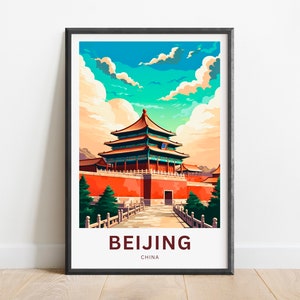 Beijing Travel Print - Beijing poster, China Wall Art, Framed present, Gift China Present