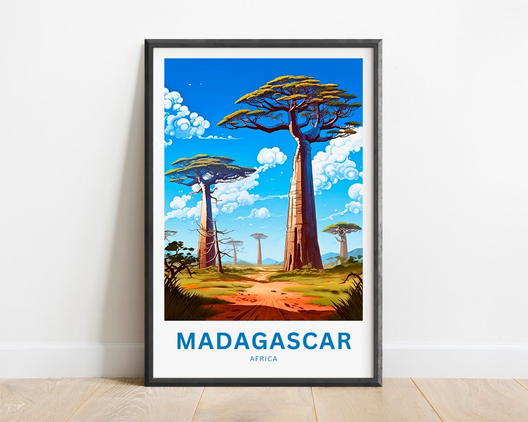 Madagascar Wall Art Print: Minimalist Travel Poster - Etsy