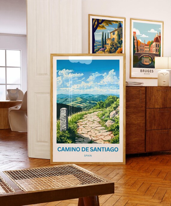 Camino De Santiago Travel Print - Camino De Santiago Poster, Spain