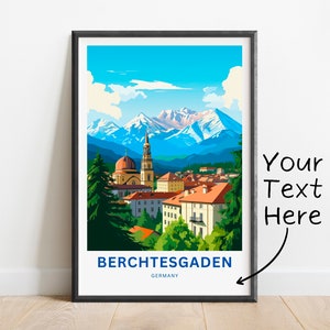 Personalized Berchtesgaden  Travel Print, Berchtesgaden Travel poster, Germany Wall Art, Wall Decor, Framed present, Gift Germany Present