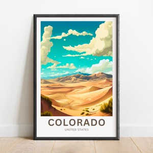 Colorado Travel Print - Colorado poster, United States Wall Art, Framed present, Gift United States Present
