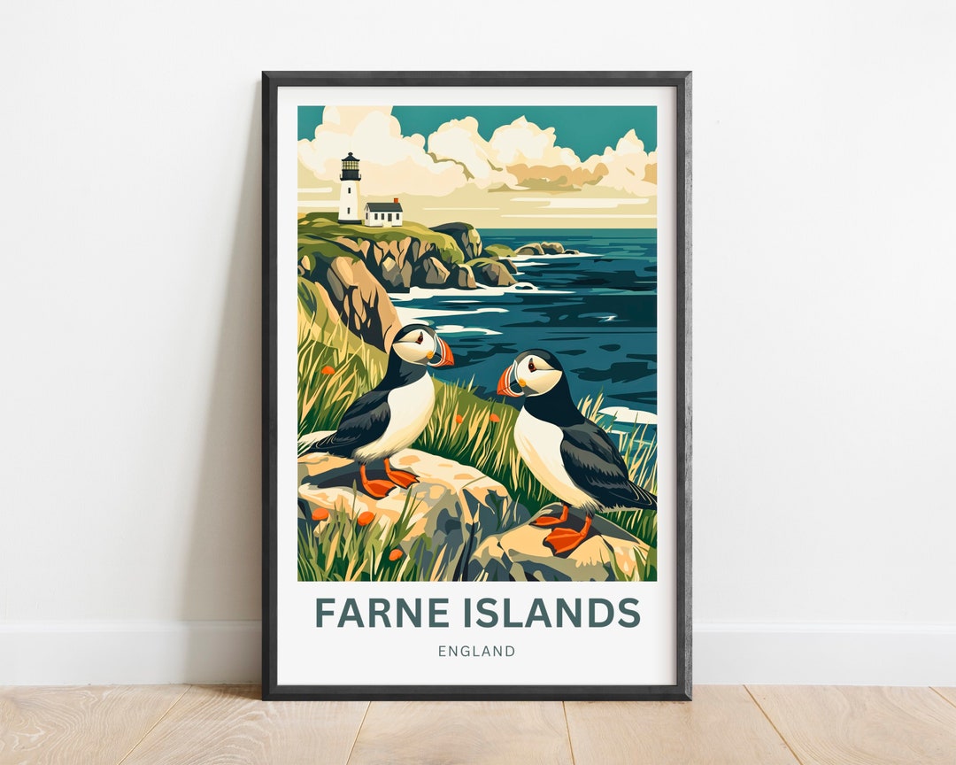 Farne Islands Travel Print - Farne Islands Poster, Northumberland, England  Wall Art, Framed Present, Gift England Present - Etsy