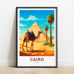 Cairo Travel Print - Cairo poster, Egypt Wall Art, Framed present, Gift Egypt Present