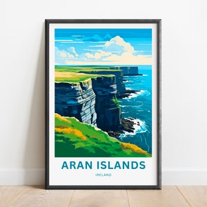 Aran Islands Travel Print - Aran Islands poster, Ireland Wall Art, Framed present, Gift Ireland Present
