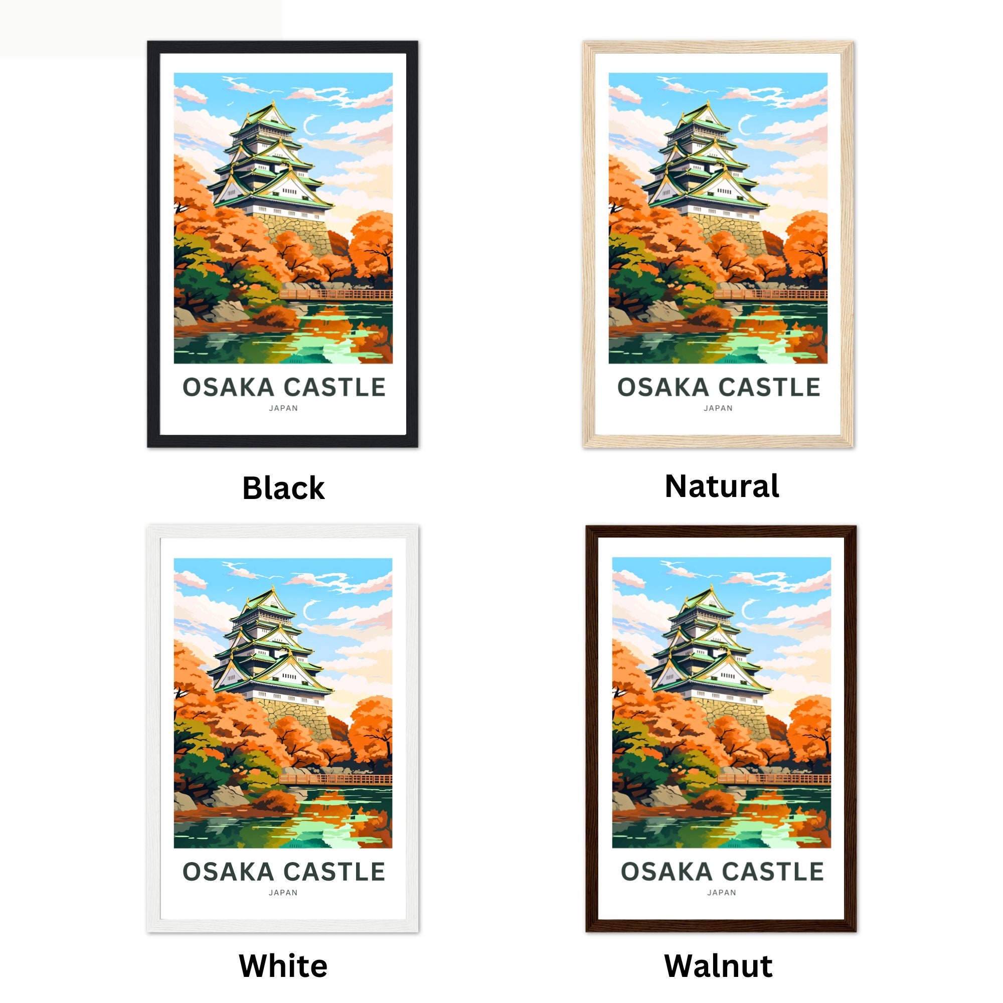 Osaka Castle Travel Print - Osaka Castle Poster, Japan Wall Art