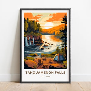 Tahquamenon Falls Reise Druck - Tahquamenon Falls State Park Poster, Missouri Wandkunst, gerahmtes Geschenk, Missouri Geschenk