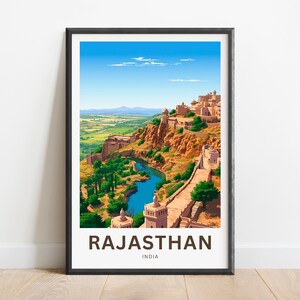 Rajasthan Travel Print - Rajasthan poster, India Wall Art, Framed present, Gift India Present